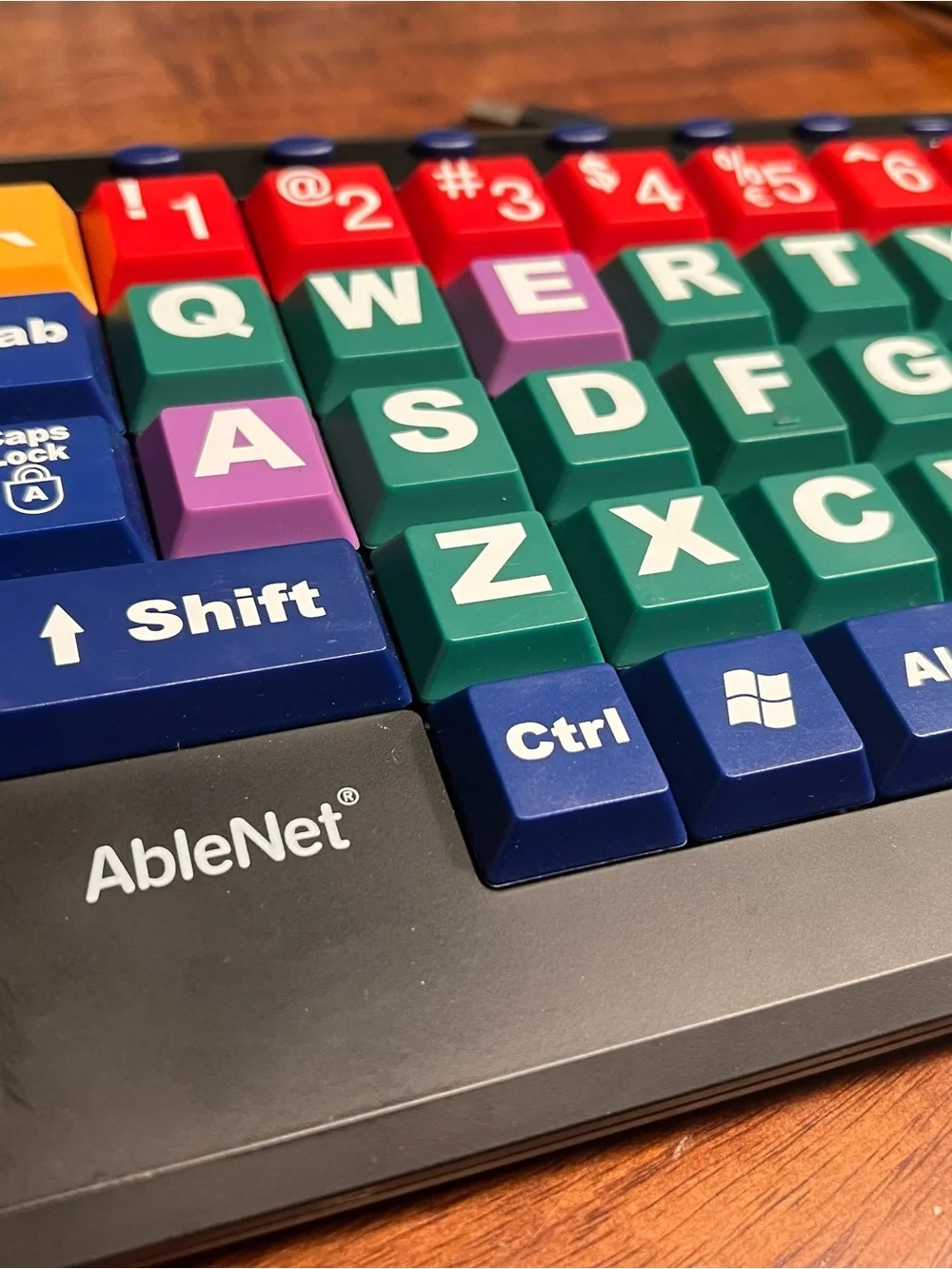 AbleNet KinderBoard Large Print Keyboard Color Coded Keys TESTED WORKS